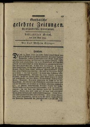 Achtzehntes Stück, den 4ten May 1793.