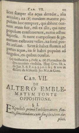 Cap. VII. De altero emblematvm fonte oppositione