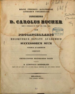 Emendationes historiarum Taciti