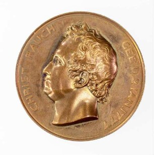 Medaille auf den Bildhauer Christian Daniel Rauch