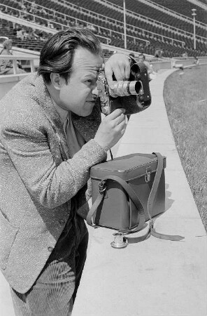 Roger Rössing fotografiert im Zentralstadion in Leipzig