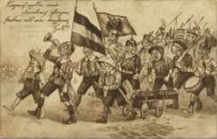 Jungen spielen Krieg