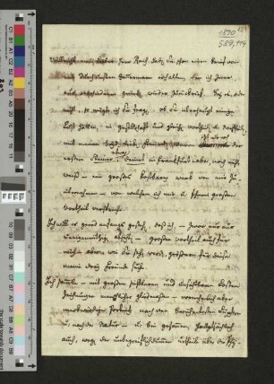 Brief an den Buchhändler Philipp Erasmus Reich