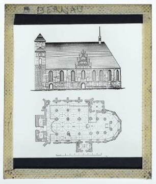 Bernau, St. Marienkirche : Aufriss und Grundriss