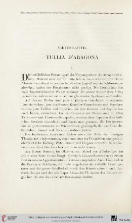 Achtes Kapitel: Tullia d'Aragona