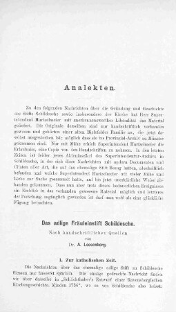 Analekten.