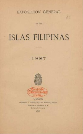 Exposición general de las Islas Filipinas - 1887