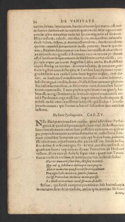 De Sorte Pythagorica. Cap. XV.