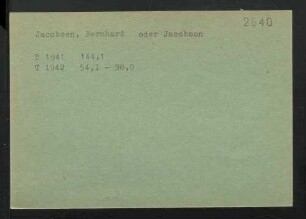 Jacobsen, Bernhard