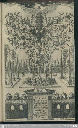 Stam[m]- und Regentenbaum Der Durchleuchtigsten Hertzogen Zu Braunschweig und Lünebrg, aufgeführet Von Johan[n] Just Winckelman, Hochf. Hessischen Rath. M DC LXXVII.
