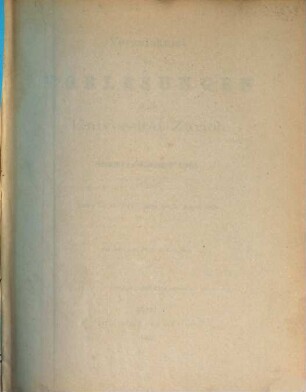 Verzeichnis der Vorlesungen, Behörden, Dozenten und Institute. 1865. SS