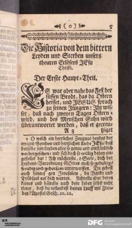 Der Erste Haupt-Theil.