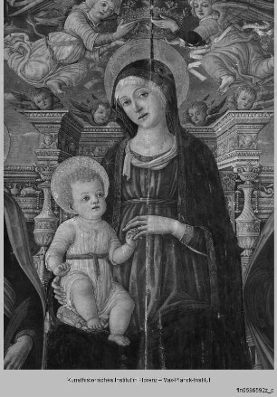 Thronende Madonna mit dem Kind und Heiligen