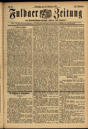 Ausgabe vom Samstag, den 16. Februar 1895.