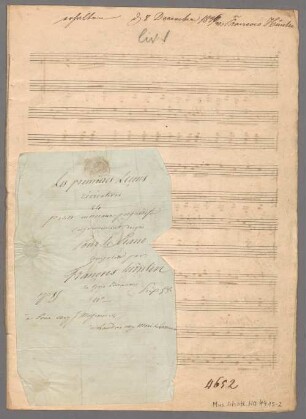 Les prèmiers leçons récréatives, livre 1, pf, op. 85/1 - BSB Mus.Schott.Ha 4415-2 : [title on p. 1:] Les prèmiers Leçons // récréatives // 24 // petits morceaux progressifs // Pour le Piano // composees par // François Hünten // En trois livraisons // op 85 N-|o Suit pp. // à Paris chez J Meissonniér // à Londres chez Mori & Lavenu