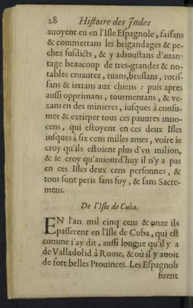 De l'Isle de Cuba.