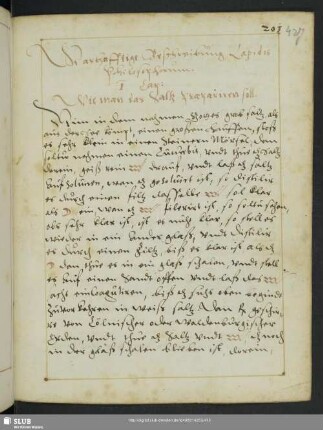 Wahrhafftige Beschreibung Lapidis Philosophorum. (Erster). Ander Theill.