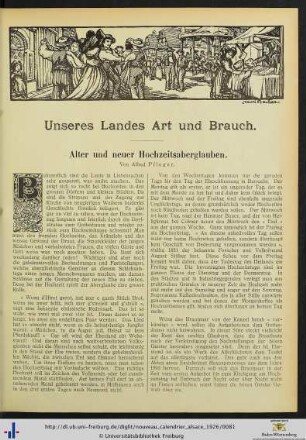 Unseres Landes Art und Brauch.