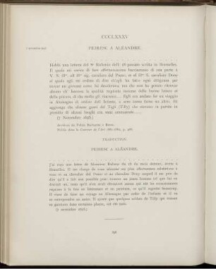 CCCLXXXV. Peiresc à Aléandre. Aix, 7 novembre 1625