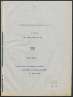 1926/27: Bericht über das Schuljahr ... - 1926/27