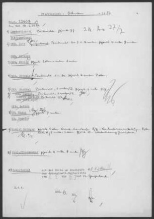 Schwann-Dennach: Visitationsbericht mit Pfarrbericht 1956