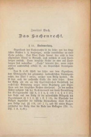 Zweites Buch. Das Sachenrecht