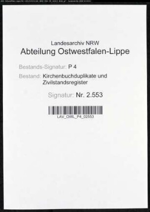 Kirchenbuchduplikat der katholischen Gemeinde Rhode (GHT 1808-1840). (Gemeinde: Rhode, katholische Gemeinde)