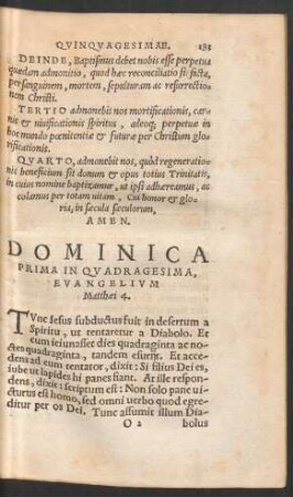 Dominica Prima In Quadragesima ...