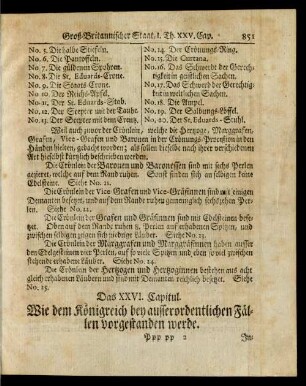 Das XXVI. Capitul.