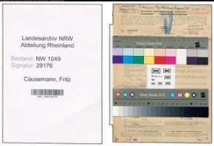 Entnazifizierung Fritz Causemann , geb. 05.03.1897 (Architekt)