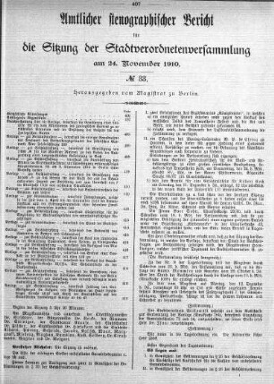 No. 33, 24. November 1910