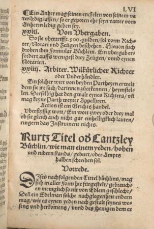 Kurtz Titel od[er] Cantzley Büchlin, wie man einem yeden, hohen vnd nidern stands, geburt, oder Ampts halben schreiben sol.