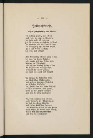 105-122, Feldpostbriefe