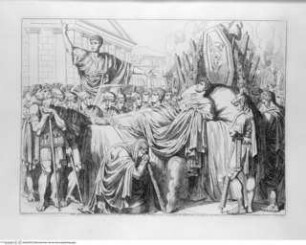 Pinelli, Bartolomeo, Istoria Romana. Incisa ad acqua forte da Bartolomeo Pinelli Romano. L'Anno 1818, e 1819. o.O.[Roma] u.J, "Elogio funebre..."; (Taf.[ 22])