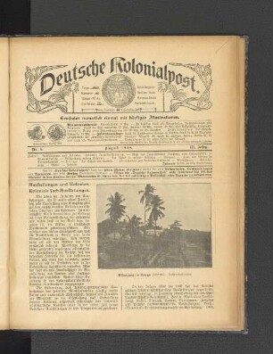Nr. 8. August 1908. III. Jahrg.