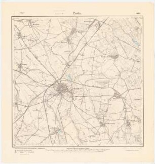 Stadterweiterung Pyritz: Messtischkarte, Teilblatt 1408 1:25000