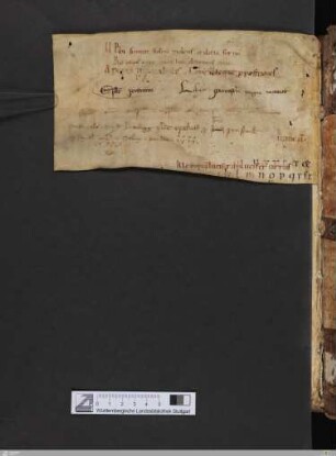 Einträge zur Geschichte der Handschrift; Federproben