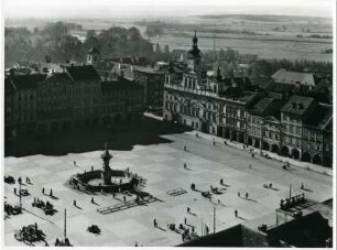 Marktplatz von Budweis, Tschechien, Böhmen und Mähren