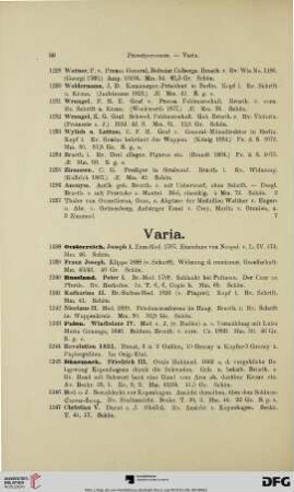 Varia (Nr. 1238-1307)