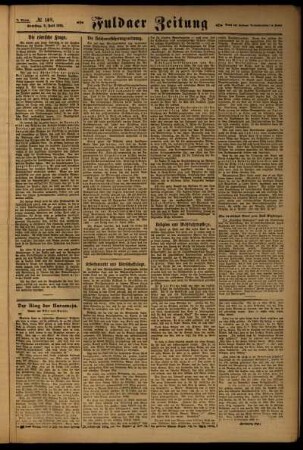 Zweite Ausgabe vom Samstag, den 02. Juli 1921.