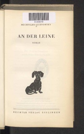 An der Leine : Roman