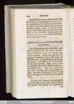 Hollunderlatwerge, nebst deren Gebrauch und Nutzen.