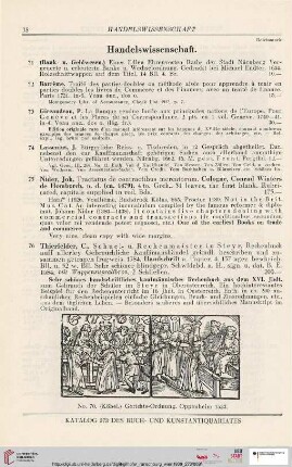 Handelswissenschaft (Nr. 71-76)