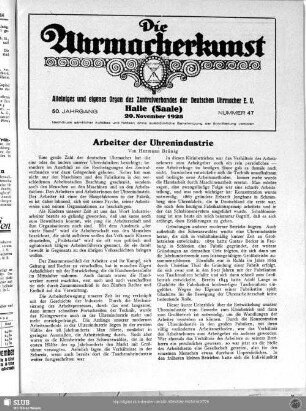 Arbeiter der Uhrenindustrie