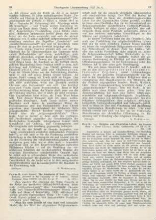 91-92 [Rezension] Farnell, Lewis Richard, The Attributes of God