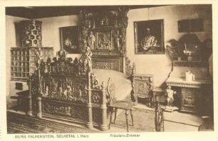 Ansichtskarte: Burg Falkenstein, Selketal i. Harz Fräulein-Zimmer