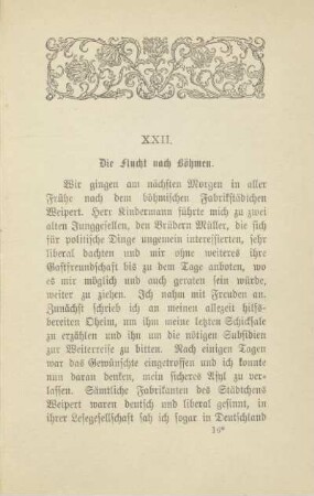 XXII. Die Flucht nach Böhmen