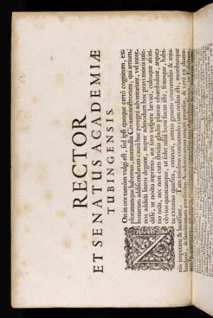 Rector Et Senatus Academiae Tubingensis