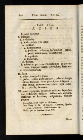 620-624, Tabula XXX: Acies