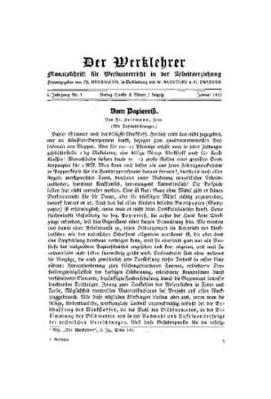 5: ¬Der¬ Werklehrer - 5.1933